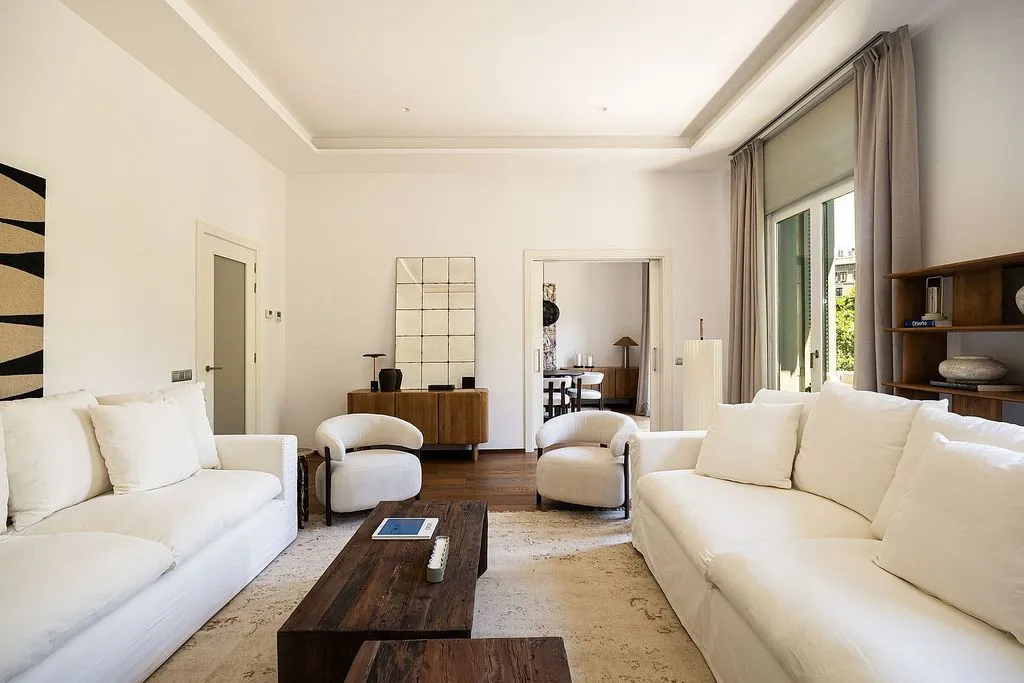 Soggiorno - Furnished Apartment with Terrace in La Dreta de l'Eixample
