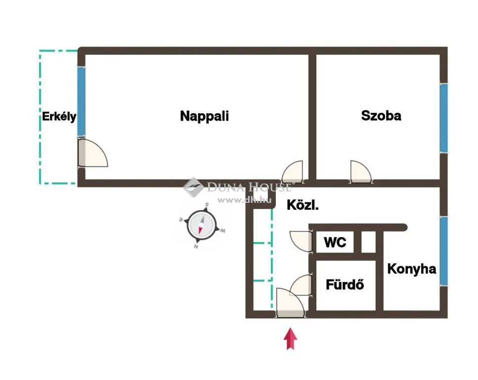 Floor Plan - Apartment with Balcony in Székesfehérvár