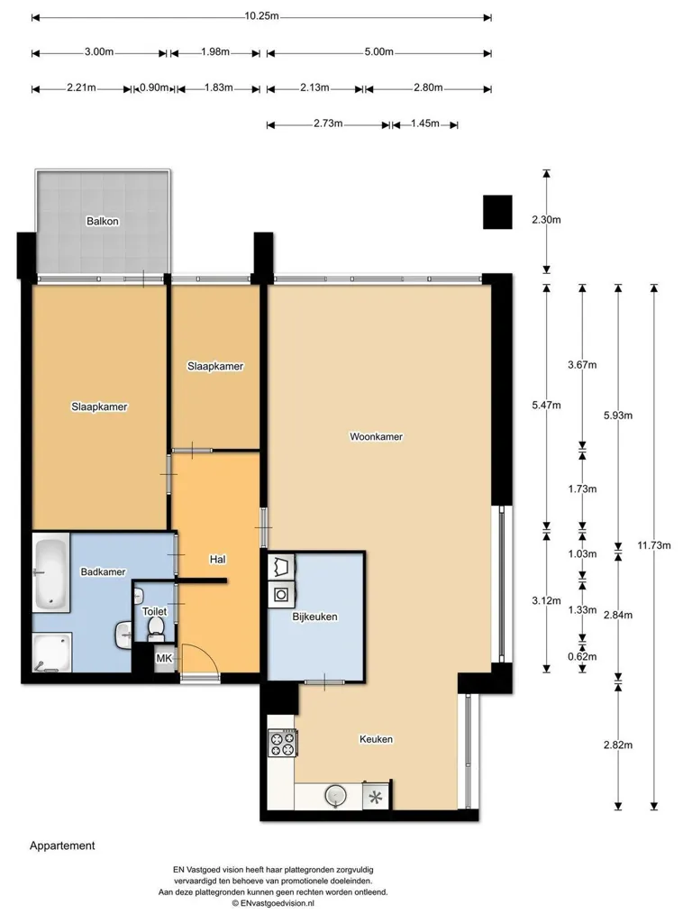 3-toaline korter asukohas Eindhoven