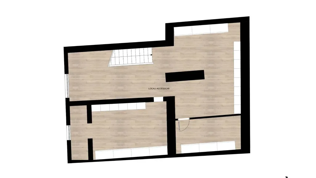 Plan - Semi-detached Apartment with Balcony in Malnate