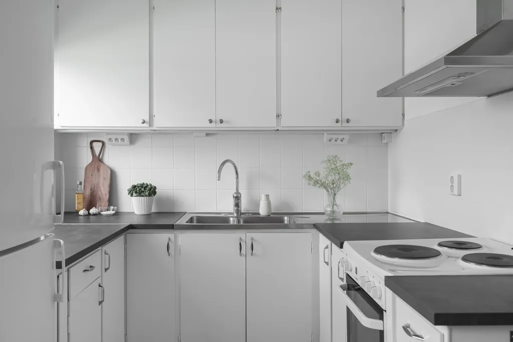 Cuisine - Bright 1st Floor Flat with Stylish Materials in Hässleholm