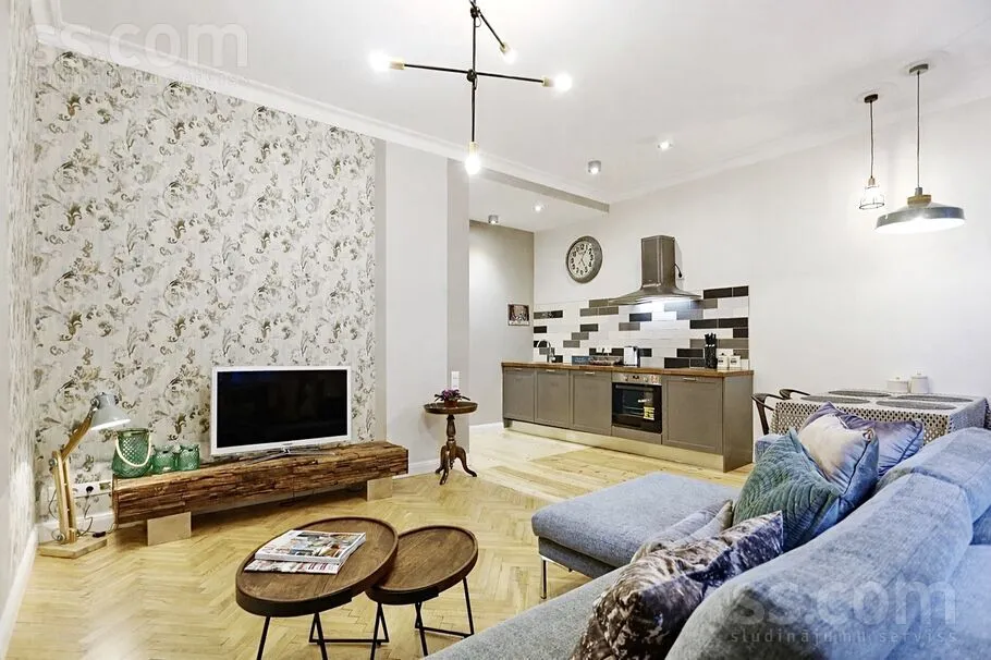 Soggiorno - Modern 2-Bedroom Apartment in Riga Centre