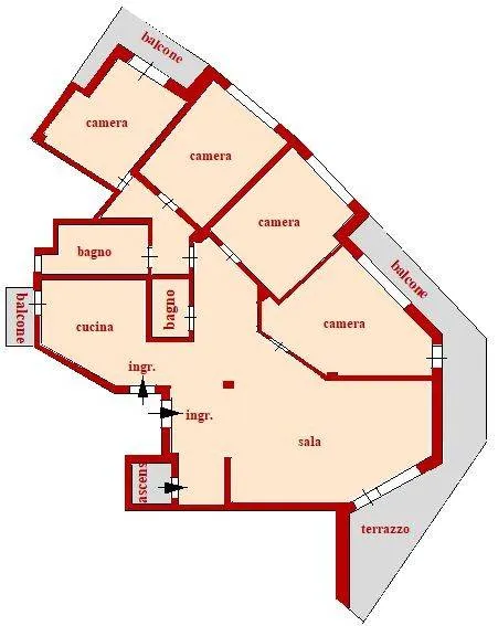 Plan - Luxury Flat with Sea Views in Sanremo