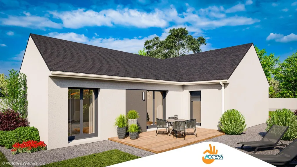 Maison Neuve de 3 Chambres avec Jardin à Construire