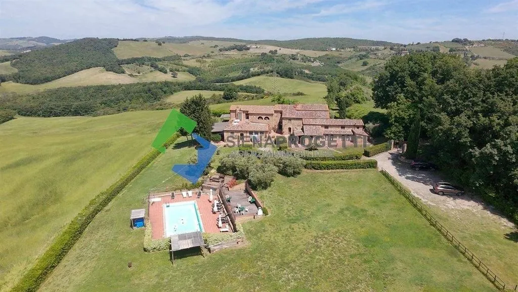 Vista aerea - Rustic Casale with Pool in Casole d'Elsa