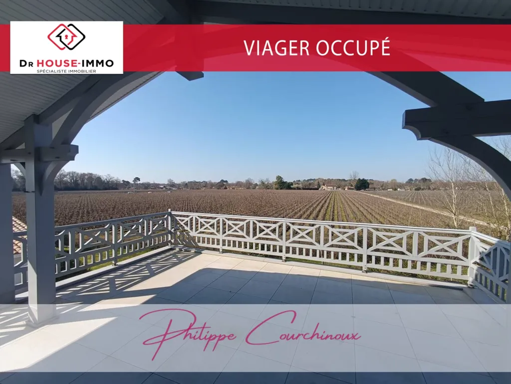 Terrace - Architectural House with Vineyard View in Canéjan