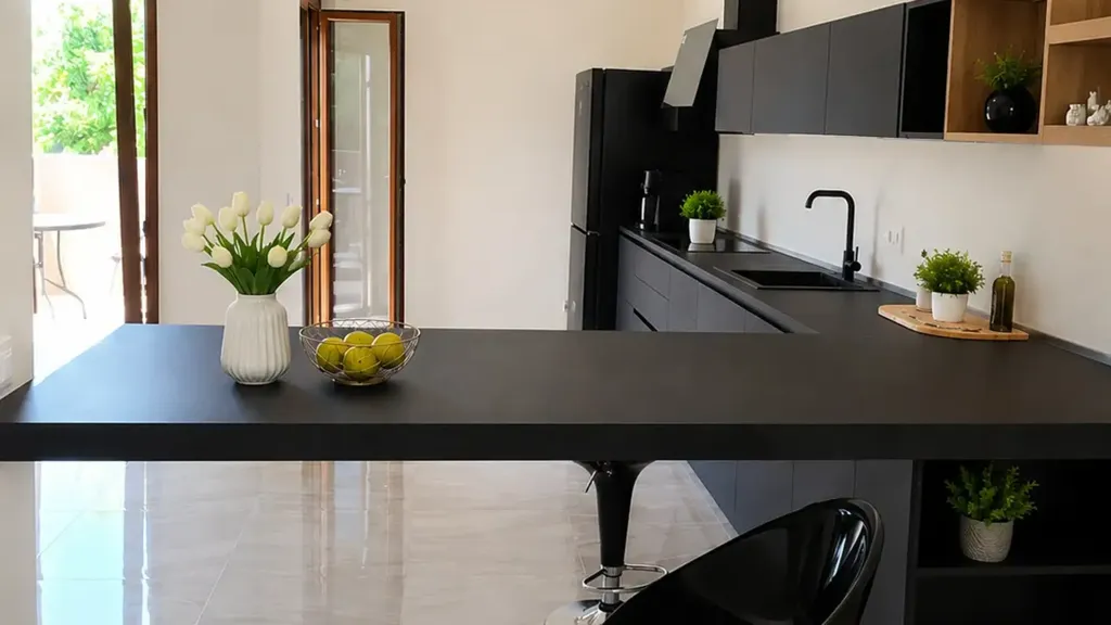 Köök - Modern Apartment with Veranda in Carbonia
