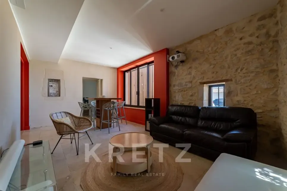 Soggiorno - Renovated Barn with Pool near Nîmes