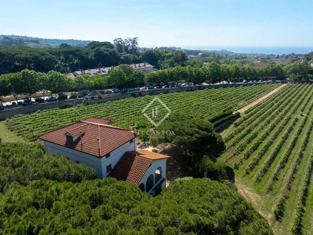 Vue aérienne - Historic Country House with Vineyards in Alella