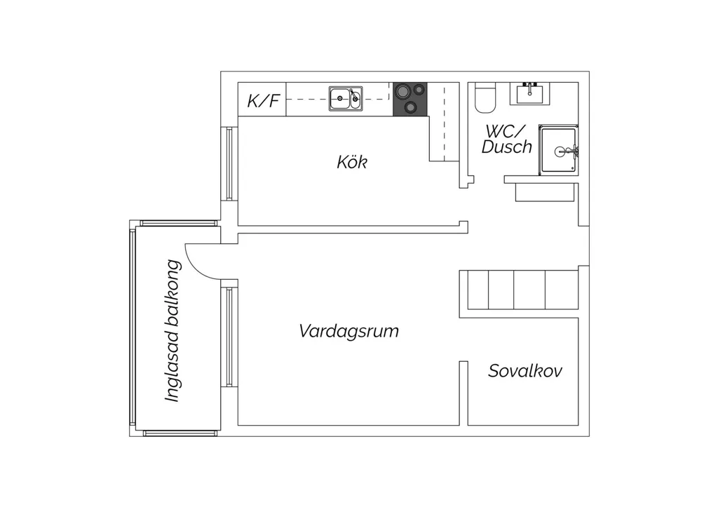 Plan - Apartment with Large Balcony in Gustavsberg