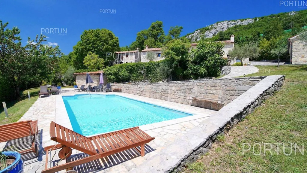 Piscine - Renovated Estate with Panoramic Views in Lupoglav