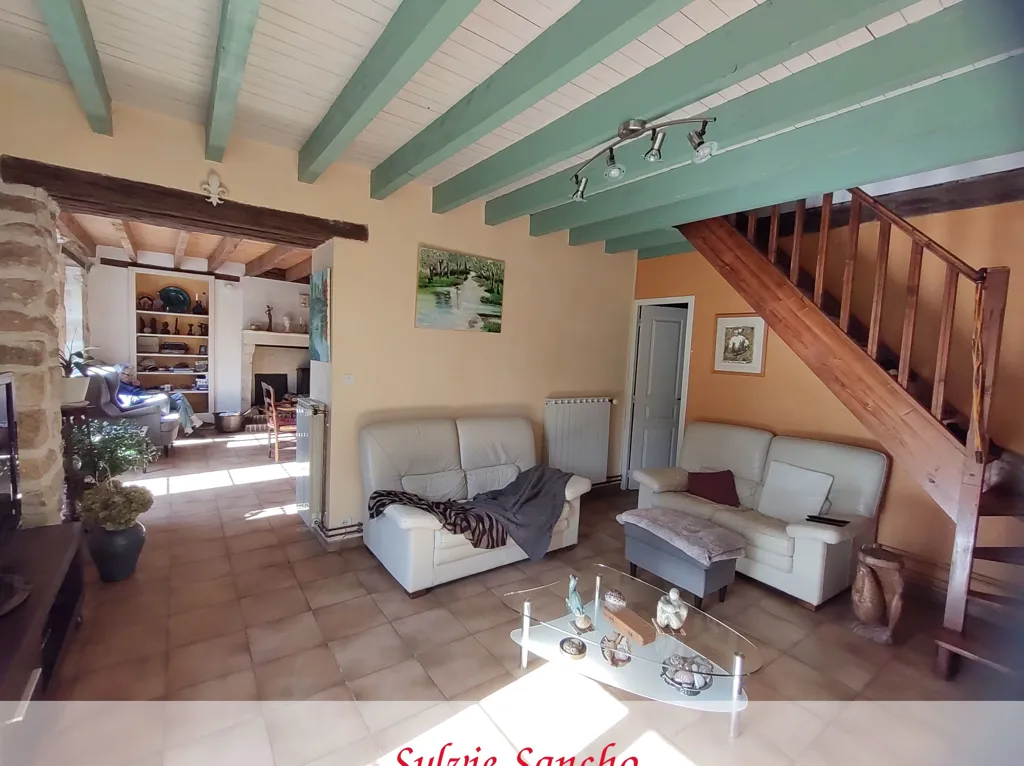 Séjour - Maison de Campagne avec Piscine à Vicq-Exemplet