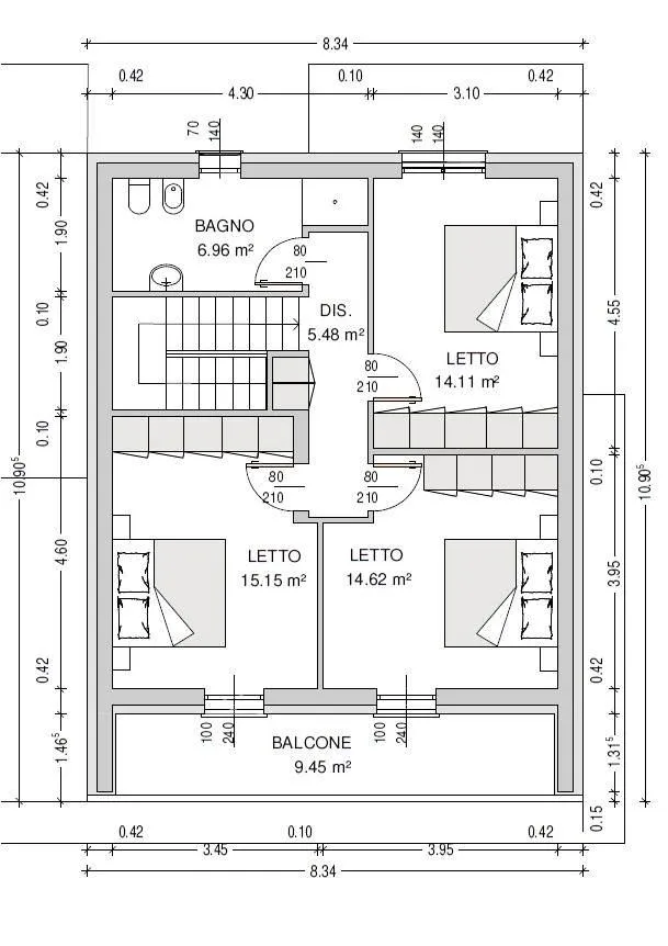 Plan - New Villa with Balcony in Borgo Virgilio