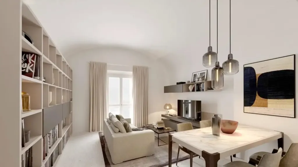 Dining Room - Rustic-Style Apartment with Private Garden in Pisa