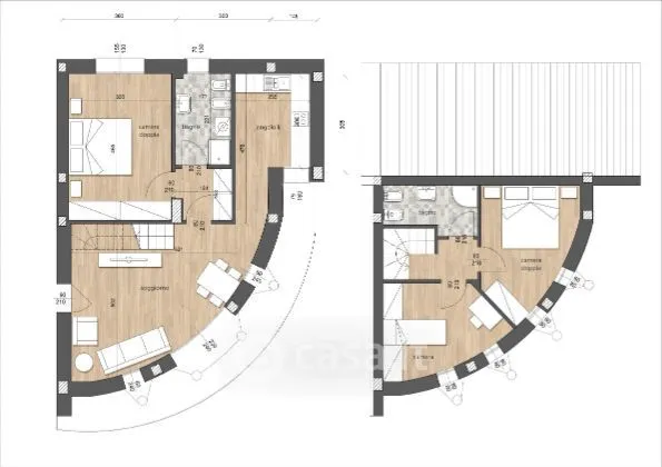 Floor Plan - Duplex Apartment with Balcony in Cantù
