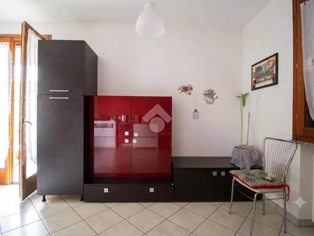 Living Room - Modernised Studio with Balcony in Gambettola