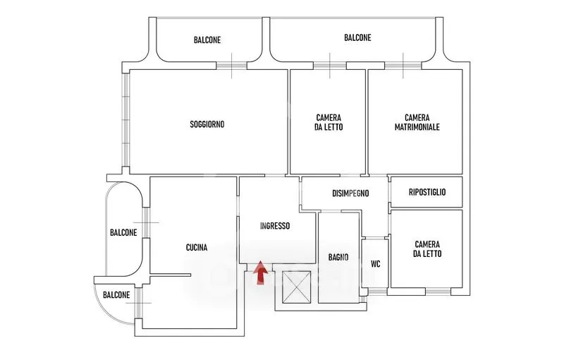 Planimetria - Triplex Apartment with Triple Exposure in Termoli