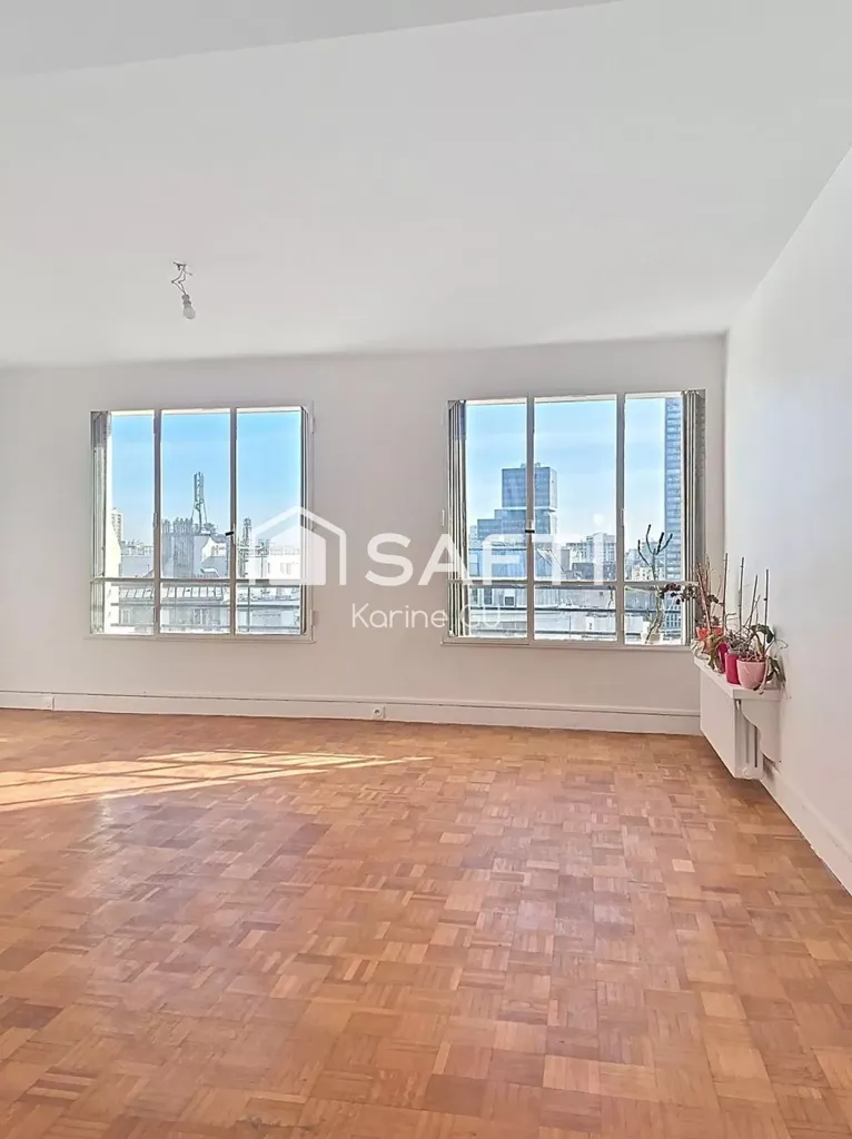 Séjour - Appartement Lumineux sans Vis-à-Vis au 13e Arrondissement de Paris