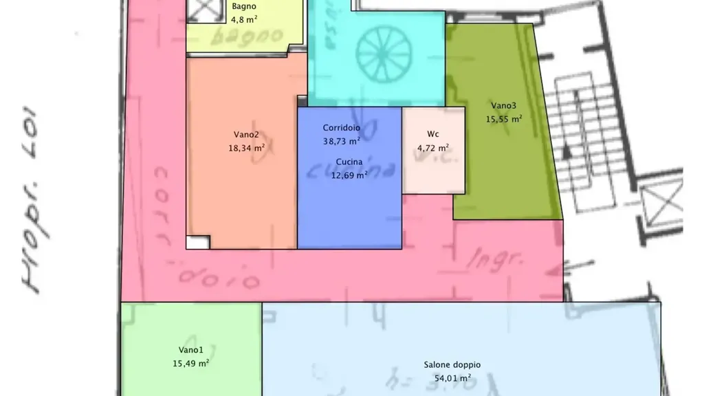 Planimetria - Penthouse with Panoramic View in Cagliari