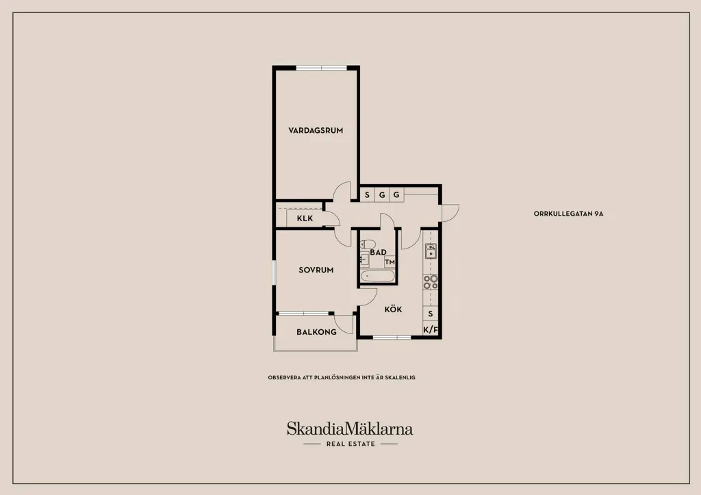 Plaan - Apartment with South-Facing Balcony in Grums