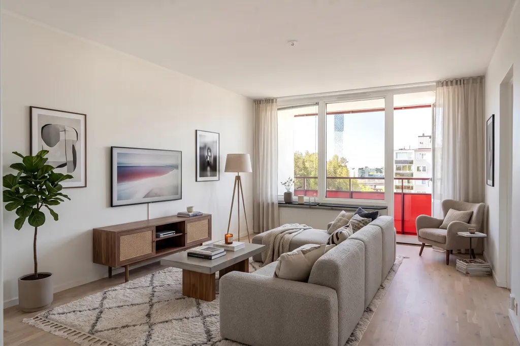 Soggiorno - Apartment with Balcony in Helenelund