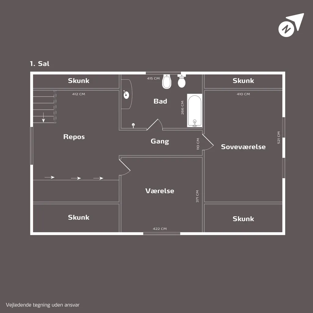 Planimetria - Architect-Designed Farmhouse with Stables in Brande