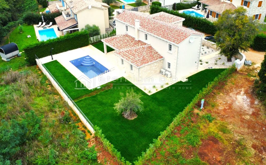Vue aérienne - Istrian Villa with Pool in Rojnići, Žminj