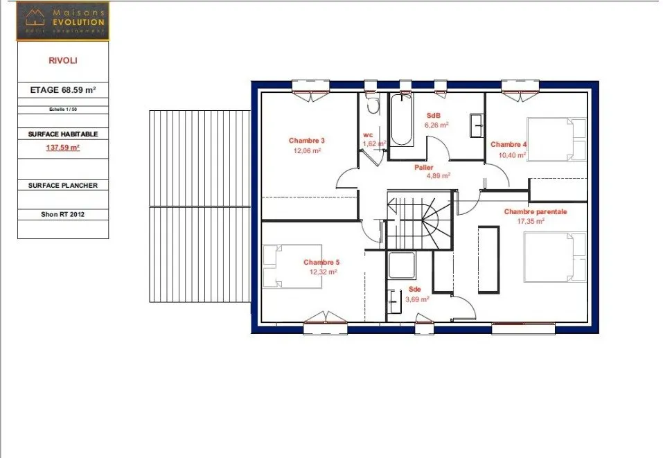 Planimetria - Custom Build House with Garden in Bazemont