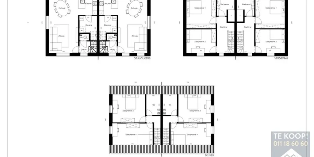 Plan - Herenhuis avec Jardin et Piscine à Hasselt