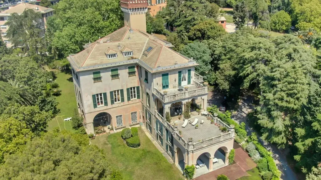 Vue aérienne - Noble Apartment with Private Chapel in Genoa
