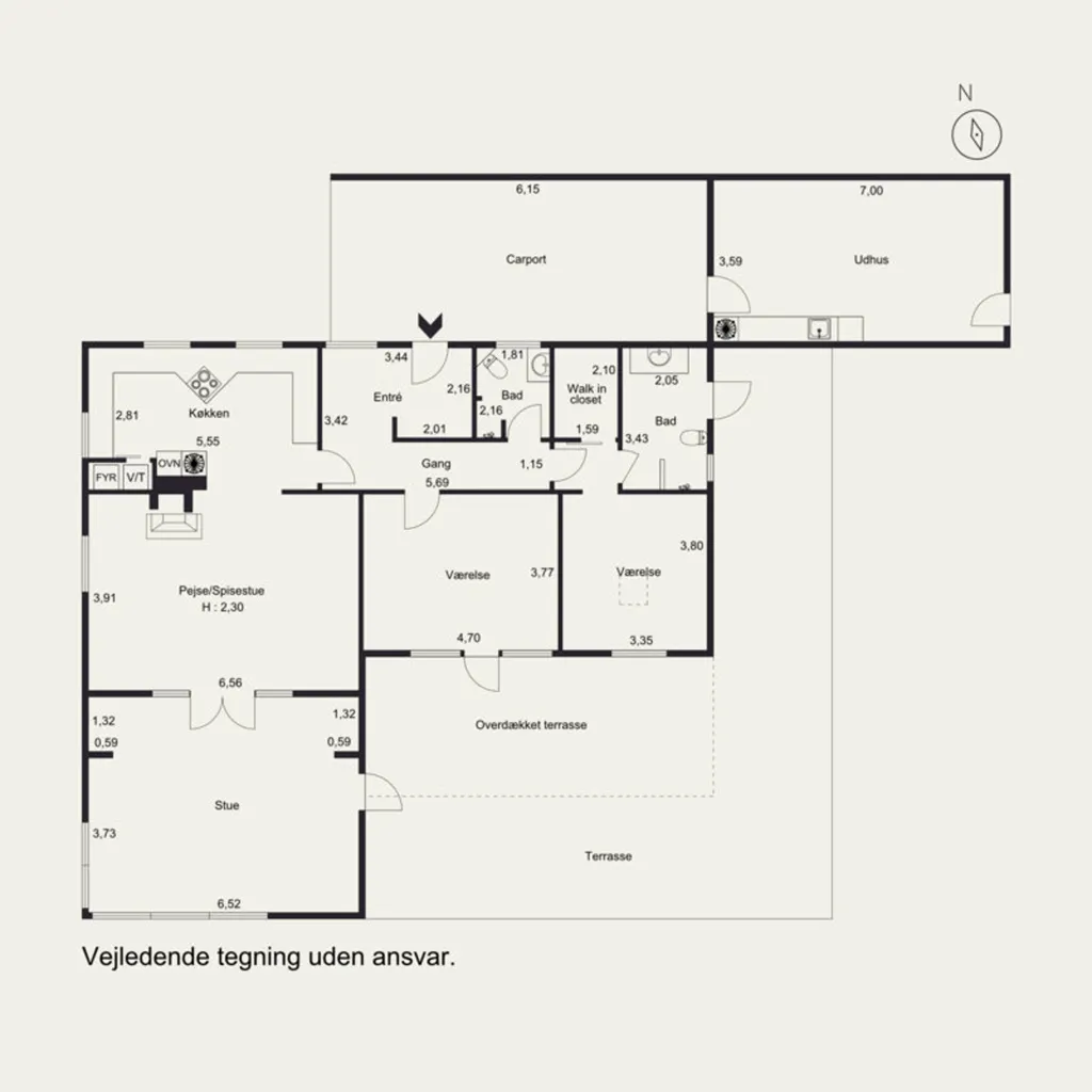 Plan - Fenced Villa with Garden in Korsør