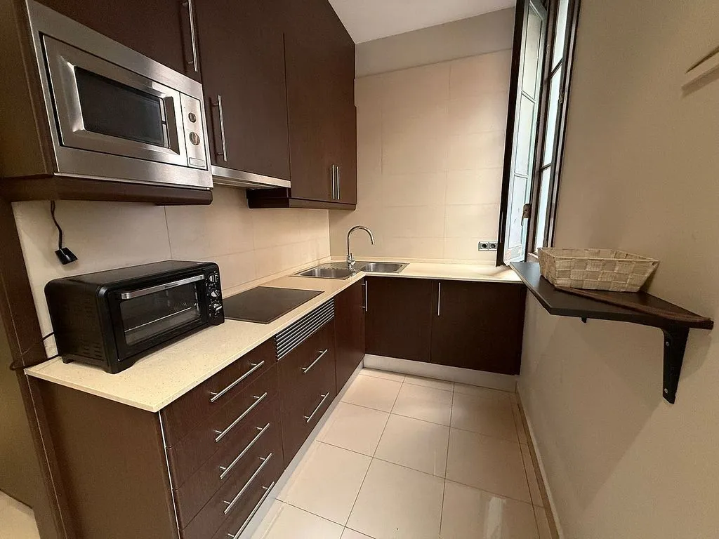 Köök - Furnished Flat with Balcony in Sant Pere