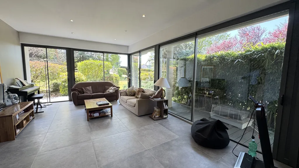 Living Room - Contemporary Villa with Pool in La Talaudière