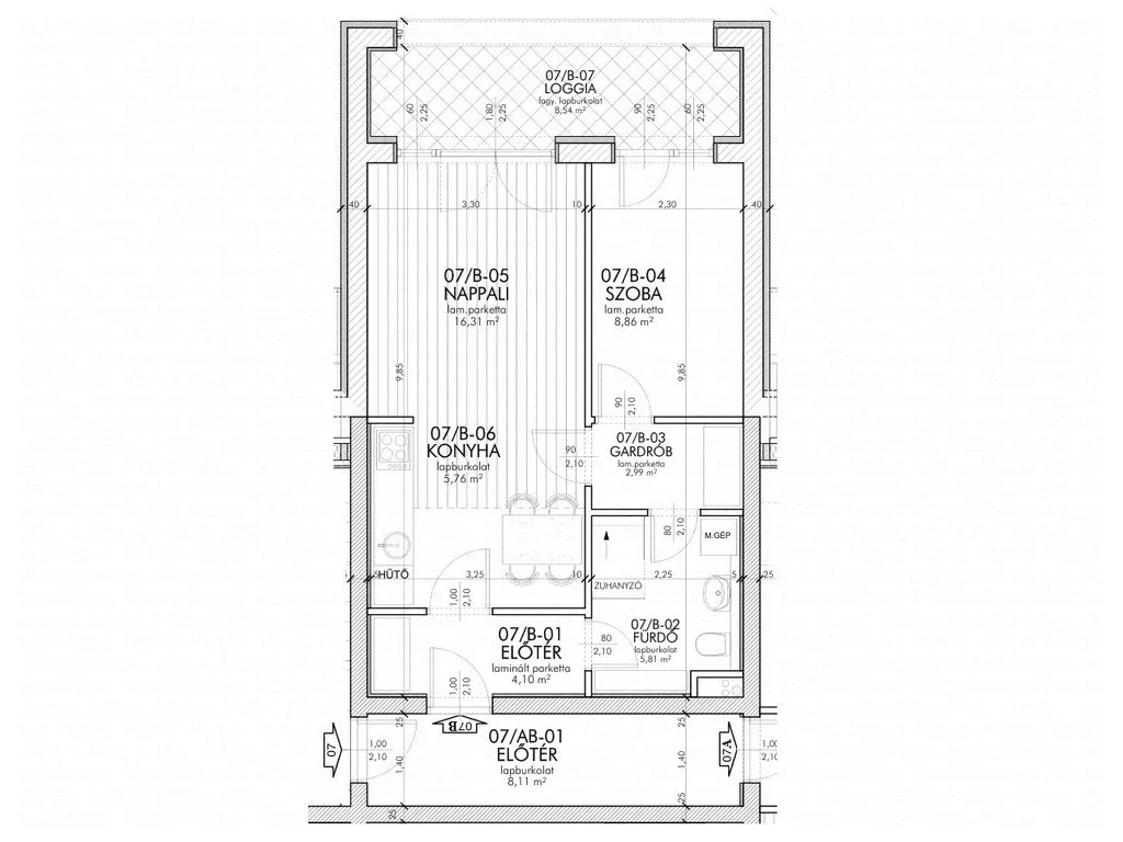 Planimetria - New Apartment with Panoramic View in Szeged
