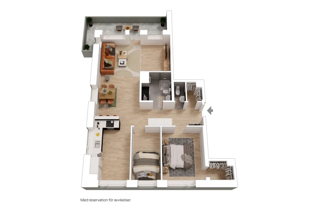 Plaan - Modern Flat with Balcony in Norrmalm, Borås