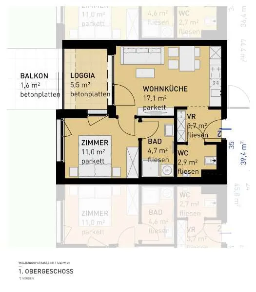 Plaan - Provisions-Free Flat with Private Garden in Aspern