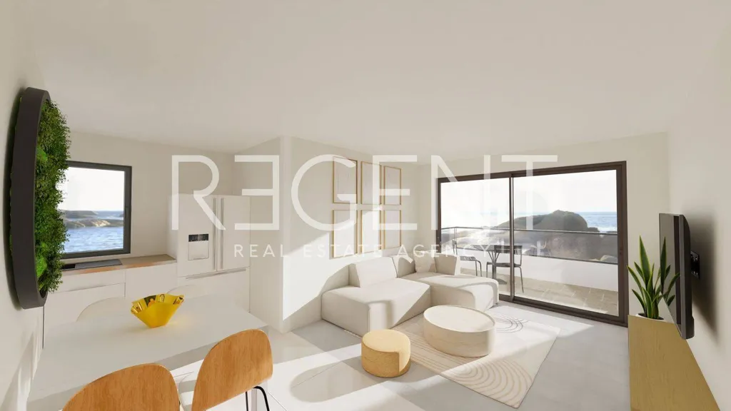 Séjour - Two-Bedroom Apartment with Terrace in Podgora