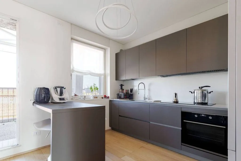 Köök - Luxury Penthouse with River View in Treviso