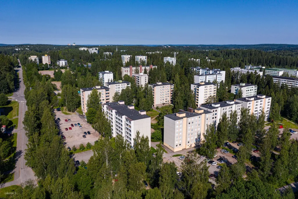 Vue aérienne - Spacious Studio with Balcony in Lahti