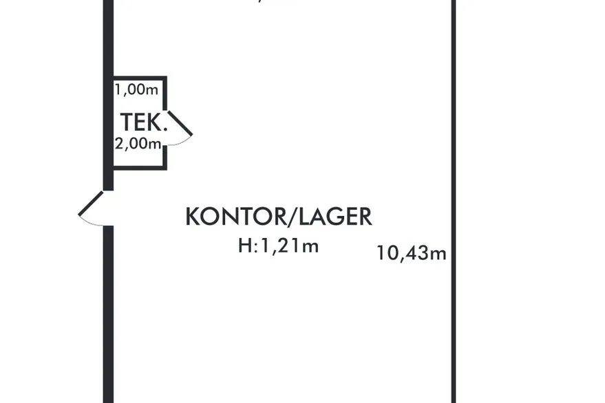 Plan - Office Space with Elevator Access in Randers