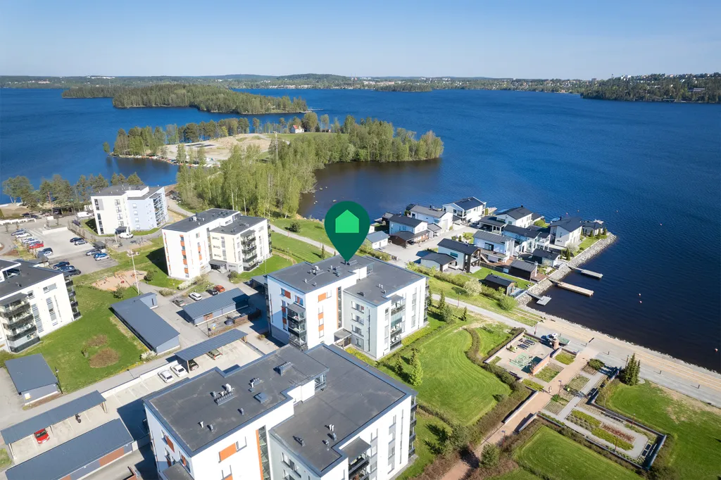 Aerial - Renovated Apartment with Sea View in Pirkkala