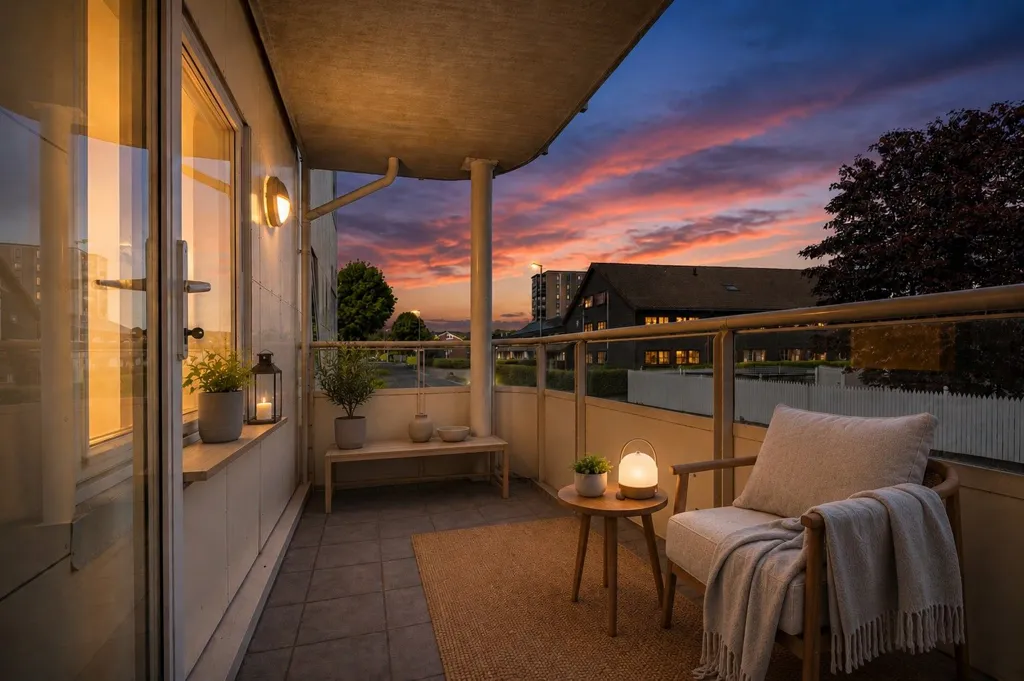 Balcon - 3-Bedroom Apartment with Terraces in Lund