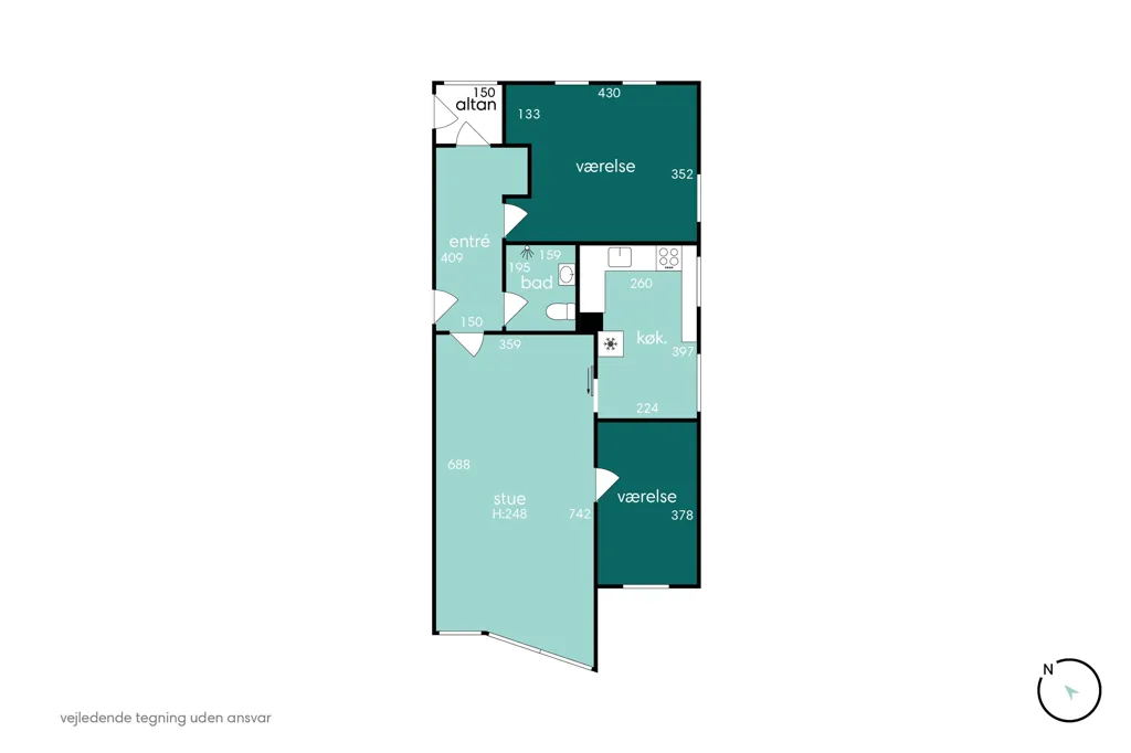 Plaan - Apartment with Panoramic View in Aalborg