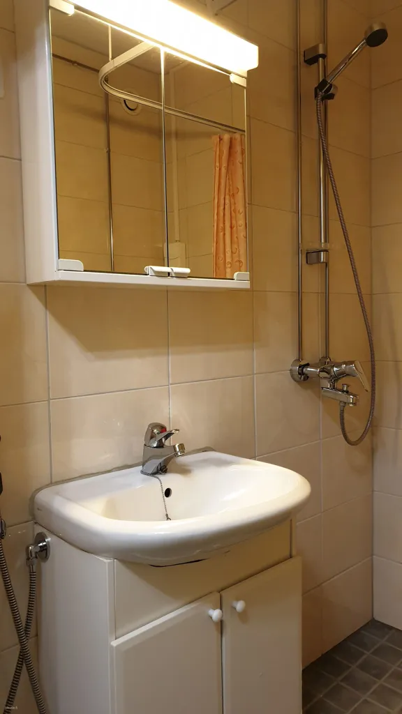 Salles de bain - Spacious 1-Bedroom Flat with Balcony in Lappeenranta