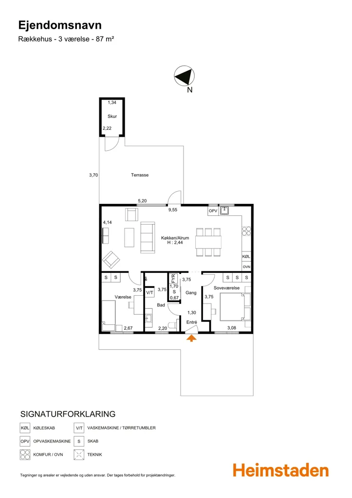 Plan - Terraced House with Terrace in Hornsyld