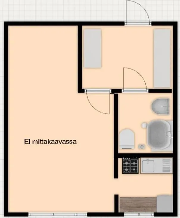 Planimetria - Renovated Studio with Balcony in Tuira, Oulu