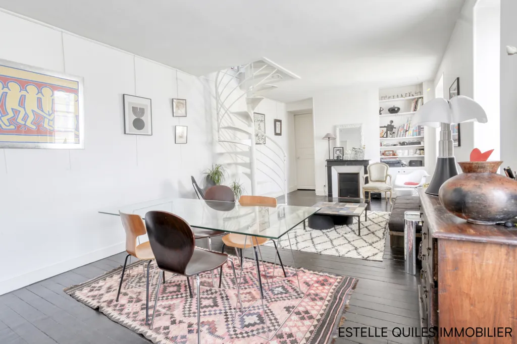 Séjour - Appartement Duplex de Charme à Versailles Notre-Dame