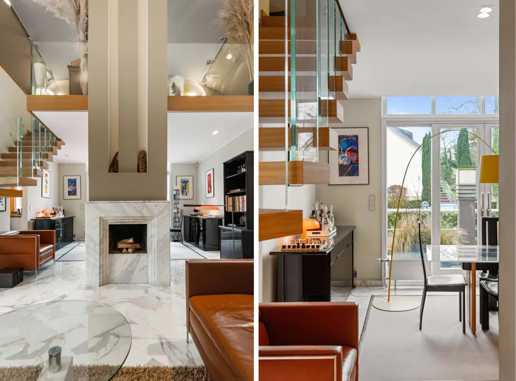 Living Room - Architectural House with High Ceilings in Bereldange