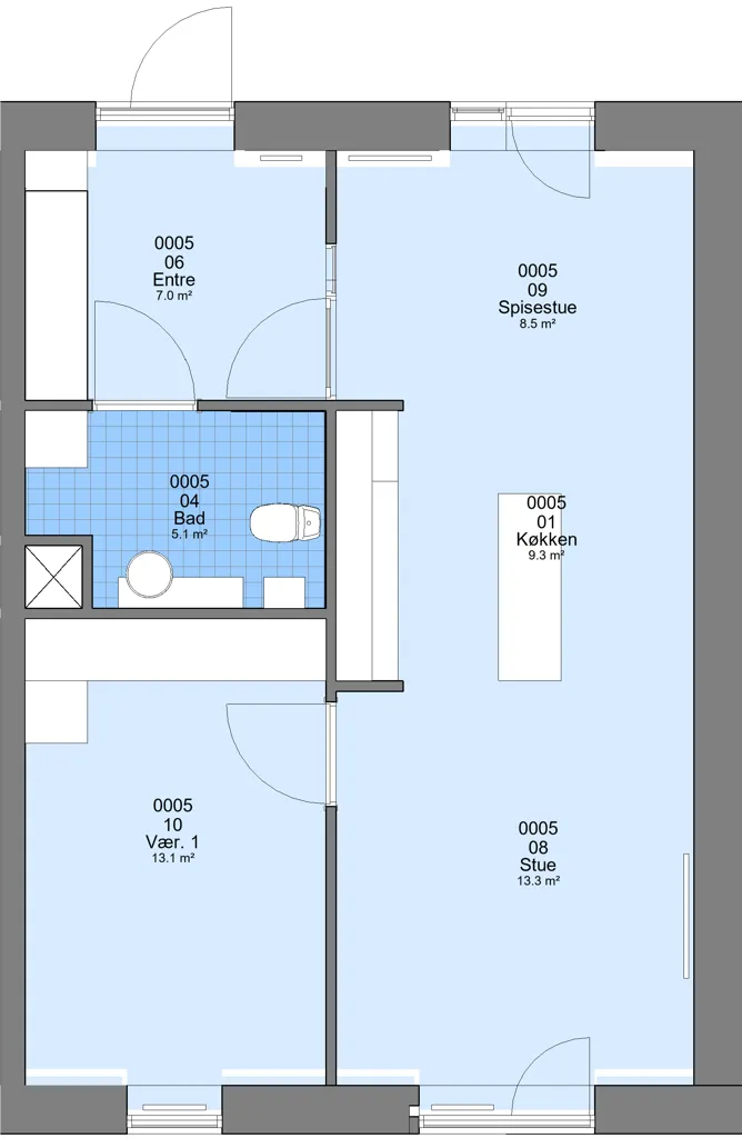 Plan - 2-Bedroom Apartment with Garden in Viborg