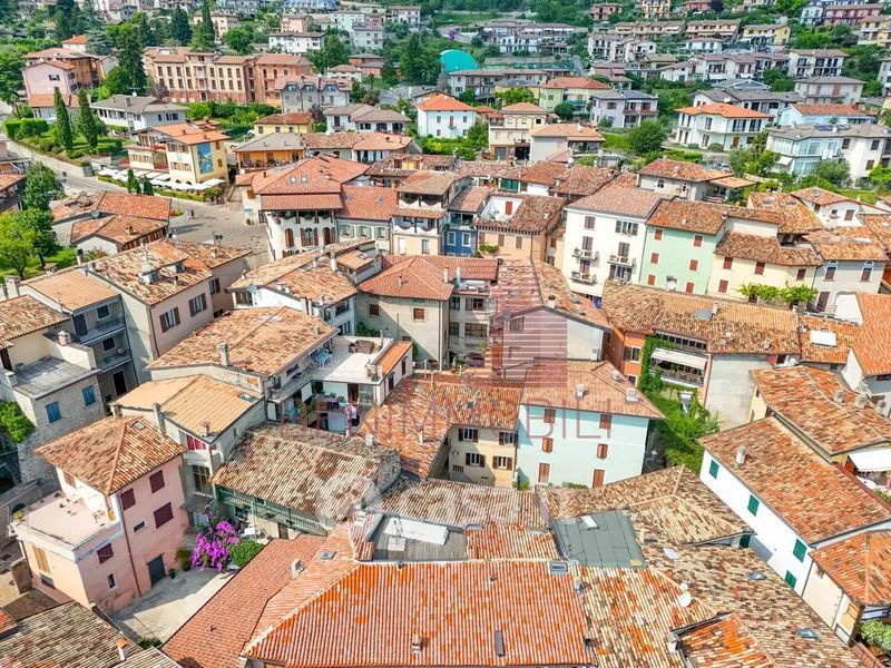 Aerial - Rustic Farmhouse with Lake View in Tignale
